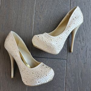 Gold Embellished Heels